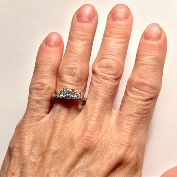 DIAMONIQUE THREE STONE RING - Picture 8 of 8